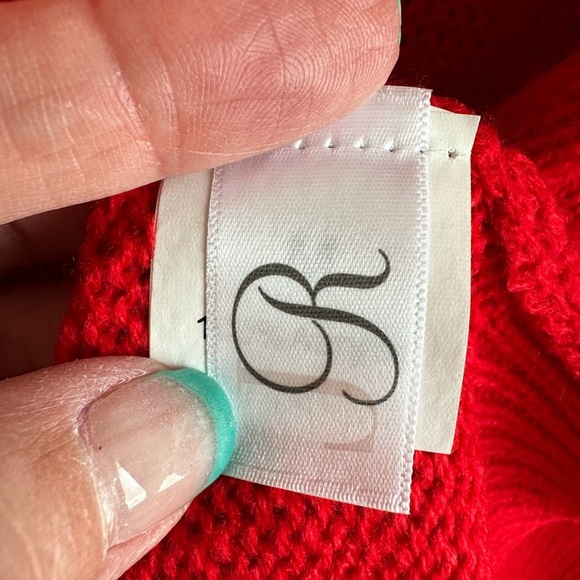 Julia Rose Amora Heart Sweater - Medium - NWT- Red White 100% Acrylic - Picture 4 of 9